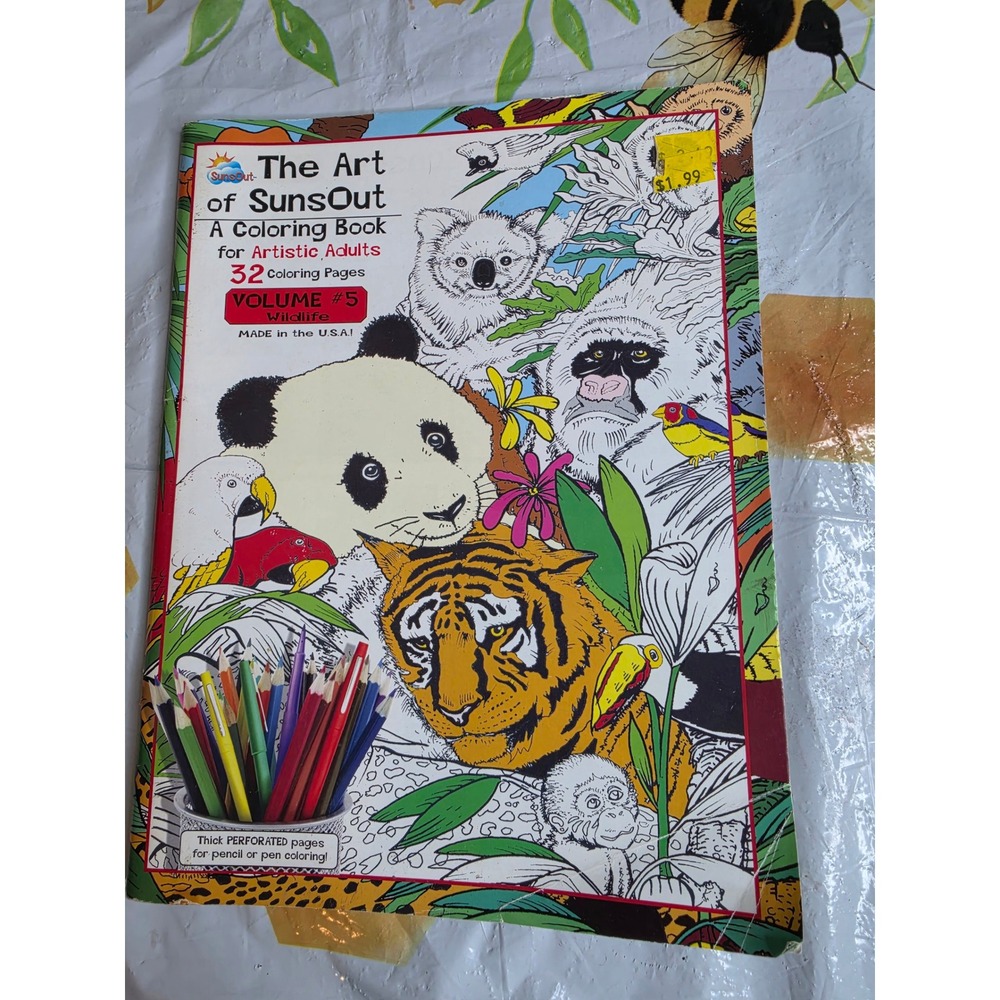 The Art of SunsOut Volume 5 Wildlife Coloring Book for Artistic Adults 32 Pages
